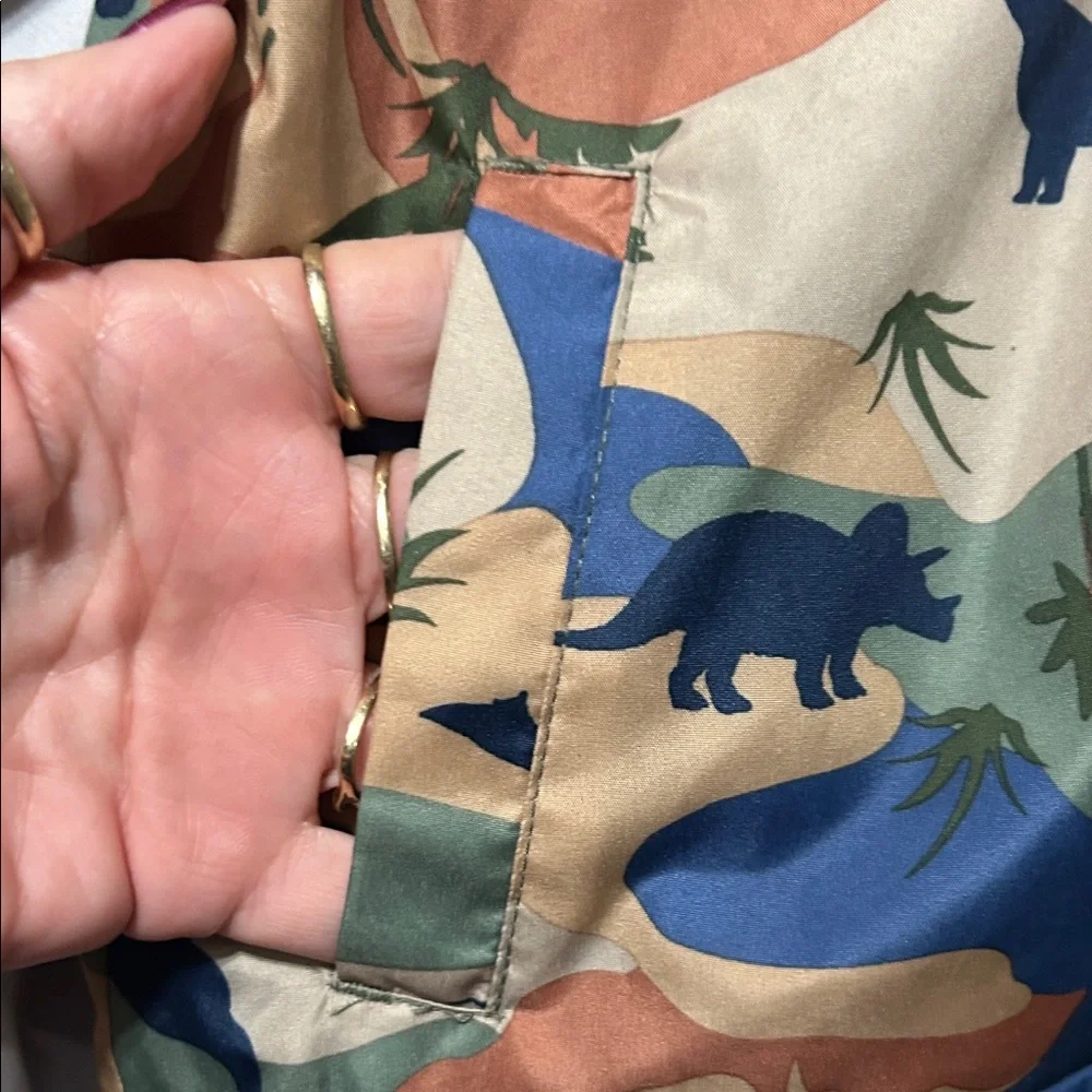Carter’s Kids' Camo Hooded Fleece Lined Jacket with Dinosaur Print
